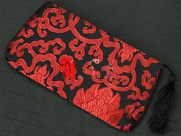 ジュエリーの包装ジッパーの女性の財布コイン財布タッセル中国シルクブロコード化粧袋20 x 10cm