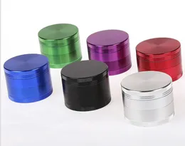 Multi Colors Grinder 4 Piec Herb Grinder Zink Alloy Rökning CNC Tänder Herbal Tobacco Grinder 4 delar