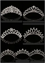 2023 Trendy 10 Styles Headpieces Wedding Accessories Shining Rhinestone Crown Girls' Tiaras Fashion Crowns Bridal Accessories For Wedding Event