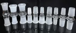 18/18 mm 14 / 14mm Manlig Strainght Joint Glass Adapter Clear Glass Dome Adapter Glass Converter 18.8mm 14.5mm Glasvattenrör