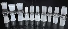 18/18 MM 14/14MM Male Strainght Joint Glass Adapter Clear Glass Dome Adapter Glass Converter 18.8mm 14.5mm Glass Water Pipe