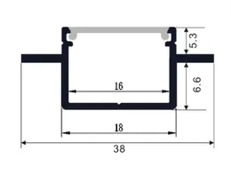 Darmowa wysyłka FedEx 2keter / szt. Odpowiedni do LED Elastyczne Soft Strip SmD3528, SMD5050 Aluminium Profil Light Bar Oprawa