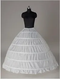 2016 Gratis frakt Gratis Storlek Bollkakor Bröllop Petticoats 6 Hoops Big Ball Bridal Underskirts På Stock Vit Kväll Prom Petticoat Mo93