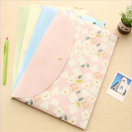 Wholesale-24 pc/Lot 336*232mm/New Sweet Flower Series File Bag PVC Waterproof Filebag/DIY Stationery Bag/Office School Supplies/ 160403035