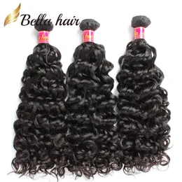 8A Water Wave Style Remy Hair Weaves Extensions Brazilian Virgin Human Hair Natural Color Cambodian Malaysian Indian Peruvian 3/4 Bundles Tiktok Sale