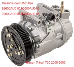 Nissan X-trail için T30 2005 2006 Calsonic CWV615M hava kompresörü 92600AU01C 92600AU010 92600AU01B 92600AU01A