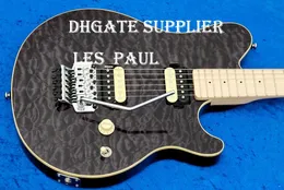 En Çok Satan Edward Van Halen Kurt Music Man Ernie Topu Eksen Siyah Alev Maple Top Elektro Gitar Taraklı Klavye Tremolo Köprü