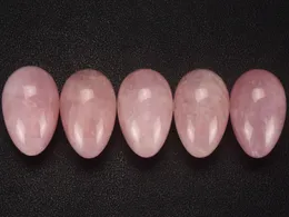 20 sztuk/partia Undrilled Natural Rose Quartz Yoni jajko Jade jajko Miednicy Ćwiczenia Kegla Pochwy Zaostrzenie Kula 3 rozmiary