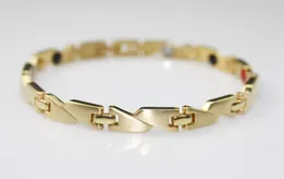 Bracciali a catena a maglie magnetiche sane in acciaio inossidabile oro moda nuovo arrivo 4 in 1 beneficio del braccialetto bioenergetico per uomini e donne