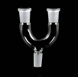 Smoking Thick Glass adapter 14mm 18mm female male double bowl adapter two size for option for hookah water pipes