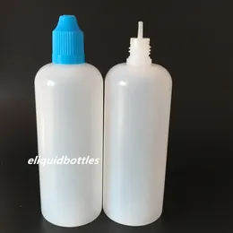 LDPE 120ml plastikowa butelka kroplomierza z 11 kolorowymi kolorowymi czapkami z dziećmi i długa cienka końcówka kroplowa pusta butelka 4OZ dla ejuice w magazynie