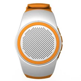 Groothandel Gratis Verzending B20 Bluetooth Sport Muziek Horloge Draagbare Mini Watch Bluetooth 2.1 + EDR Sport Speaker TF-kaart FM AUDIO RADIO LEIDERS
