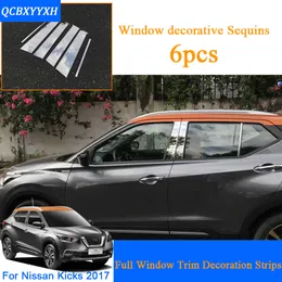 Full Window Trim Decoration Strips For Nissan Kicks 2017 2018 Accessories Stainless Steel Car Styling Stainless Steel300M