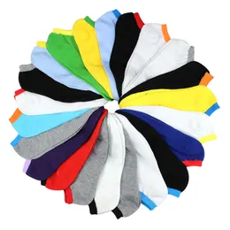 Partihandel-Nya godisfärger Mode manliga strumpor Sport Asakuchi Casual Sommar Mäns Strumpor Middle School Man Store Socks10Pairs / Lot