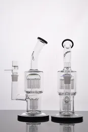 Toro 11 polegadas de vidro de vidro Bongs Double Arm Tree Percs Tubulação de água Dab Rigs com junção de 18 mm
