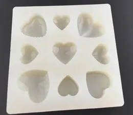 2st Heart Shape Cabochon Silicon Mold Mold för epoxiharts ädelsten smycken gör verktyg DIY Craft tillbehör