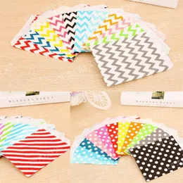 50pcs/lot Colourful Favor Gift Wrap Bags Hot Sell Snack Bags Real Images Party Food Paper Bag 17.8x12.7