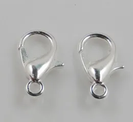 Free Ship 1000Pcs Silver Plated Lobster Claw Clasps For Jewelry Making Bracelet Necklace 10mm