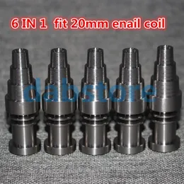 普遍的なチタン製ネイル1014 19mm 6 in 1匹の男性または女性のジョイント炭素キャップ釘ガラスパイプボン