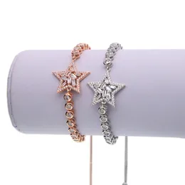 Luxury Fashion Smycken 2017 Ny Baguette Cubic Zirconia Star Charm för julklapp CZ Tennis Fashion Sparking Armband