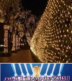 6W LEDネットランプクリスマスフェアリーライト懐中電灯1.5×1.5 m / 3 m x 2 m / 6 mx 4 mメッシュワークLEDストリング文字列光照明セリウムRohs My