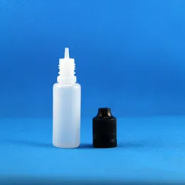 プラスチック製のドロッパーボトルダブルプルーフ18 ml 100ピース泥棒安全な子供の安全キャップ蒸気は液体のために絞ることができます