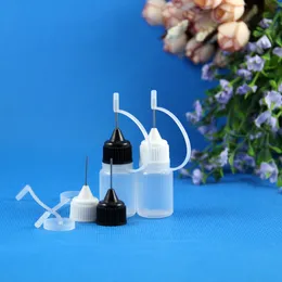 100 Sets/Lot 5ml 1/6 OZ Plastic Dropper Bottles With Metal Needle Caps & Rubber Safe Tips LDPE Liquid Juice OiL Flux Soldering 5 mL