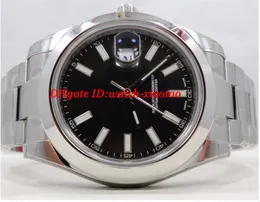 Top Quality Luxury Watches Sapphire II 116300 41mm Smooth Bezel Stainless Steel Black Dial Men's Watch Automatic Men's Watches