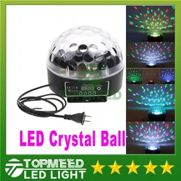 DHL Mini Digital LED RGB Crystal Magic Ball Effect Light DMX512 Disco DJ Stage Lighting Lampada a luce all'ingrosso ad attivazione vocale 20