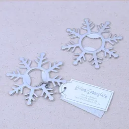 Najnowszy Design Wedding Favors and Gifts Creative Metal Snowflake Kształt Piwo Otwieracz do butelki Posrebrzane