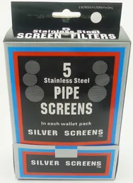 Tela de tabaco de tubo tubo tópico de tubo fumando telas de prata cor de prata 0,78 "polegadas de 20 mm Acessórios para fumantes de bras