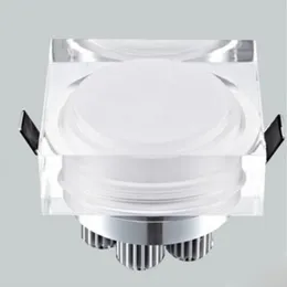 Kristall-Downlight rund / quadratisch 1W 3W 5W 7W LED Deckenstrahler 110V 220V Einbauleuchte für Hausdekorationküche