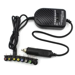 Uniwersalny DC 80 W Samochód Auto Ładowarka Zasilacz Adapter Zestaw do notebooka Laptopa z 8 odłączanymi wtyczkami Darmowa wysyłka Hurtownie 30 sztuk / partia / partia