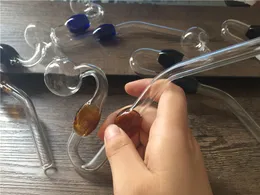 Snakelike Curved Glass Pipes Oljeglasrör Snakelike Glas Vattenrör Oljebrännare Glas Vatten Tobaks örter för rökning