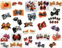 100pcs/lot Big Sale Halloween Dog Grooming Pet Hair Bows bowknot hairpin head flower Supplies Grooming Holiday Accessories Y10