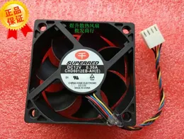 Original SUPERRED 60*60*20 CHD6012EB-AH DC12V 0.30A 4 wire PWM temperature control double ball fan