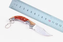 Wholesale China Brand Wolf Small fold blade knife 5Cr13Mov 56HRC Satin finish blade Keychain knifes EDC pocket knives plastic pack