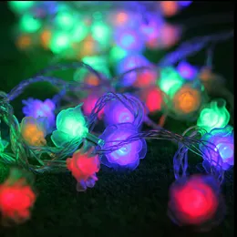 Romantic 3m 30 LED Rose String Fairy Lights Battery Operated Flower Wedding Party Decoration Lights Lamp