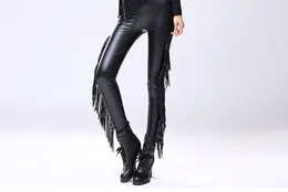 Leggings Novo Design Design Autumn Winter Inverno Sexy Bodyon Tassel Fringe Patchwork