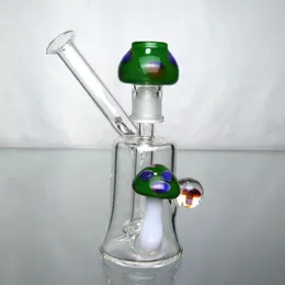 mini dab rig glass rigs wax rig concentrate oil rigs with disc perc heady glass dab bong 5'' mushroom water bong mini bent neck beaker