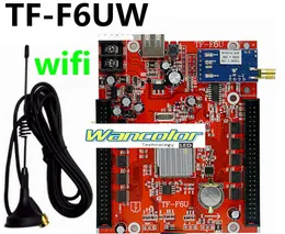 Ücretsiz kargo TF-F6UW Kablosuz WIFI iletişim LED Kontrol Kartı Desteği Tek, Çift, Tam Renkli LED modülleri