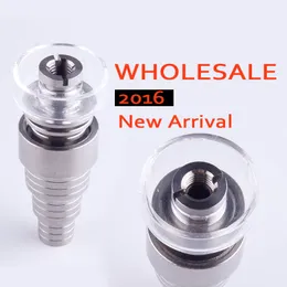 DHL 6 In 1 Joint Titanium Nail With Quartz Big Bowl 10mm & 14mm & 18mm Male And Female Joint Domeless TI Nails