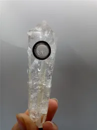 8-10 cm Natural clear quartz crystal fashion personality portable cigarette smoking pipe crystal wand pipe healing