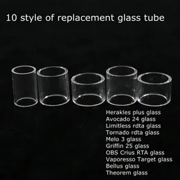 The Troll Avocado 24 Limitless RDTA Tornado Melo 3 Griffin 25 OBS Crius Target Bellus Theorem Replacement Newest Tank Pyrex Glass Tube