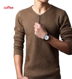 5 Kolory 2016 Jesień Zima Marka Casual V-Neck Sweter Męskie Cashmere Wool Slim Pullover Boże Narodzenie sweter Mężczyźni Sukienka z dzianiny sweter