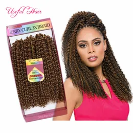 Sentetik örgü derin dalga tarzı 3pc / derin kıvırcık saç kaliteli gergin Bouncy Curl 10inch freetress su dalgası saç tığ örgüler paketi