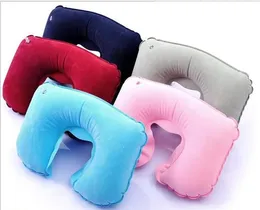 Portable folded outdoor camping travel neck ring swim pool mattress u-shape massage sports pillows inflatable air pillow