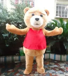 2017 Fabriksgjorda Teddy Bear of Ted Vuxen Storlek Halloween Cartoon Mascot Kostym Fancy Dress Eva