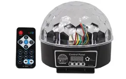 Mini 9 Färg LED-steg Ljuskristall Magic Ball Effect Light DMX 512 Control Pannel Disco DJ Party Stage Lighting High QualityAC110V-220V
