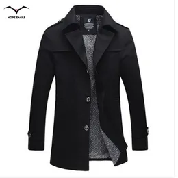 Fall-2016 Fashion trench coat men jacket men cheap mens trench coats cotton Hot Selling turn-down collar plus size 4XL